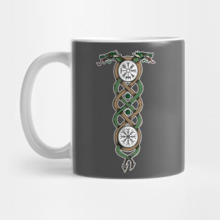 Dragons Celtic Knotwork Viking Talisman Gift Leather Band Mug